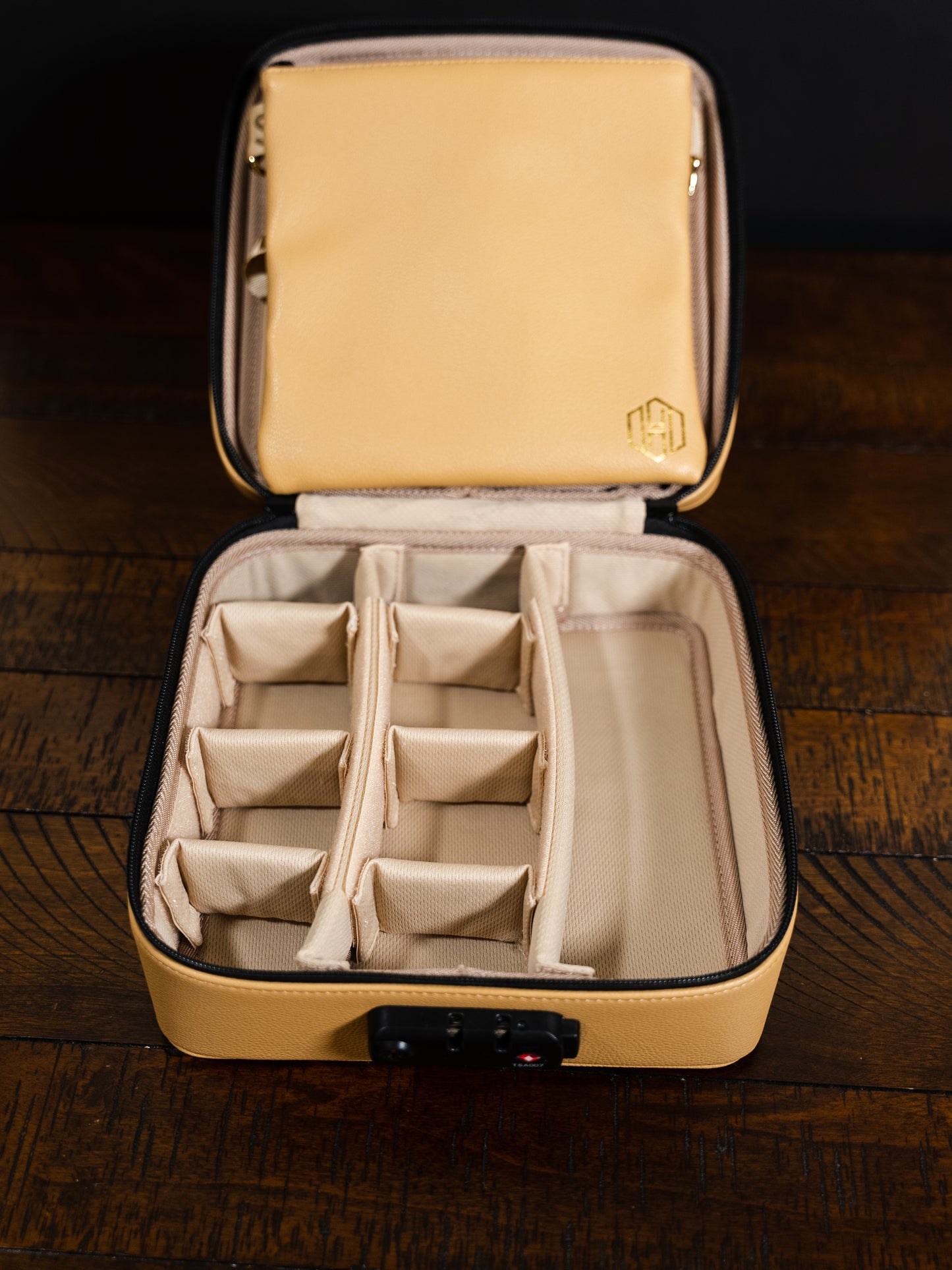 Large Leather Case - Beige