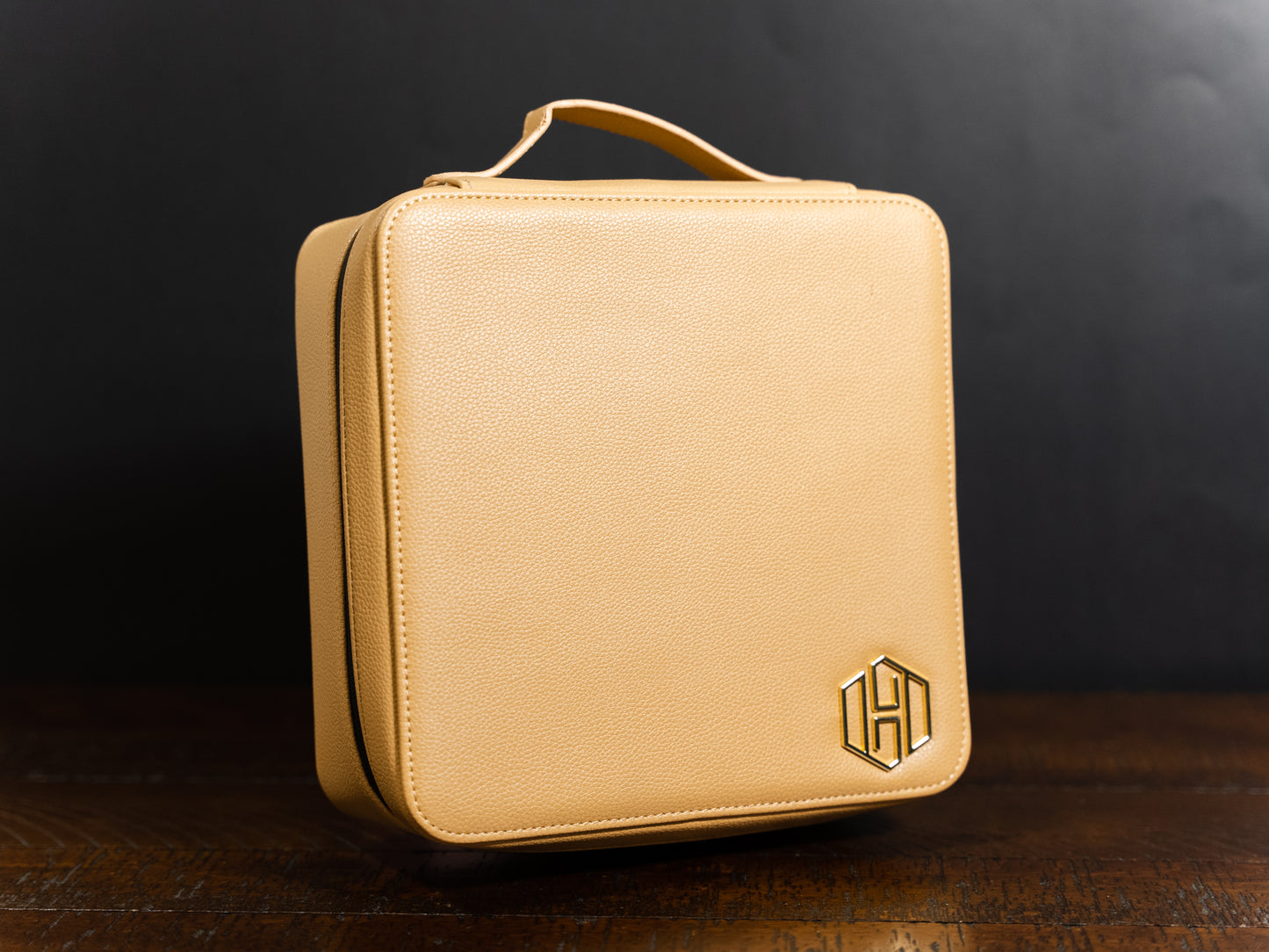 Large Leather Case - Beige